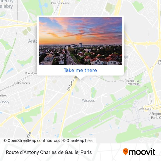 Route d'Antony Charles de Gaulle map