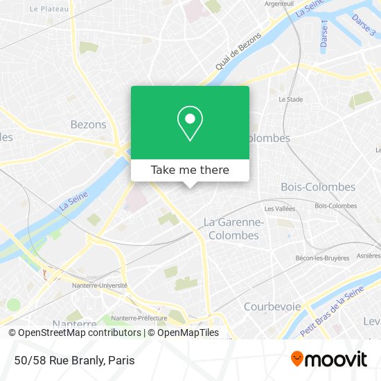 Mapa 50/58 Rue Branly