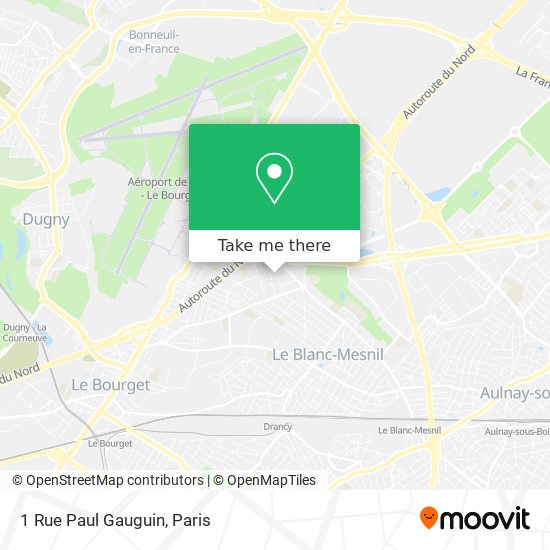 Mapa 1 Rue Paul Gauguin