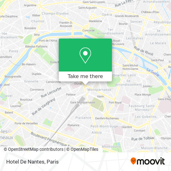 Mapa Hotel De Nantes