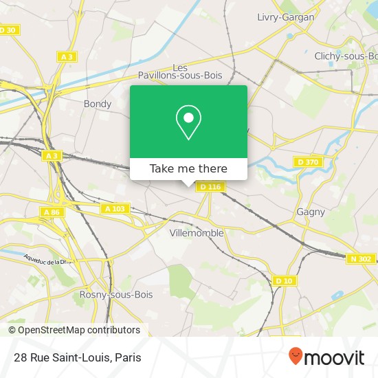 Mapa 28 Rue Saint-Louis