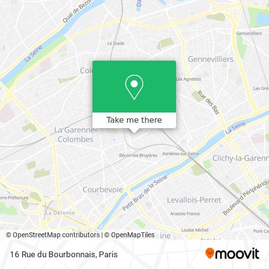 Mapa 16 Rue du Bourbonnais