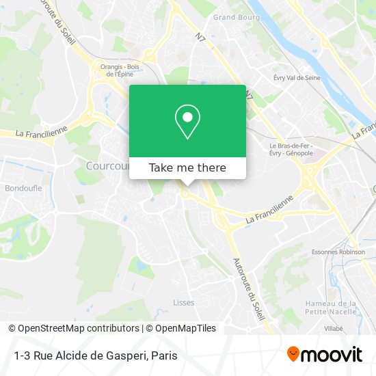 Mapa 1-3 Rue Alcide de Gasperi