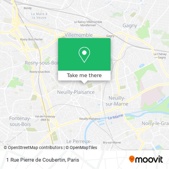 Mapa 1 Rue Pierre de Coubertin