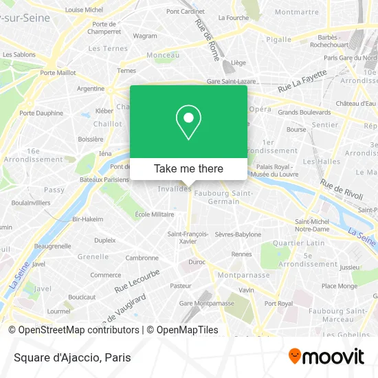 Square d'Ajaccio map