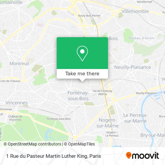 Mapa 1 Rue du Pasteur Martin Luther King