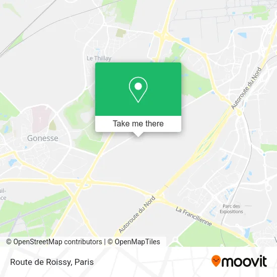 Route de Roissy map