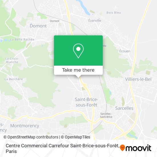 Mapa Centre Commercial Carrefour Saint-Brice-sous-Forêt