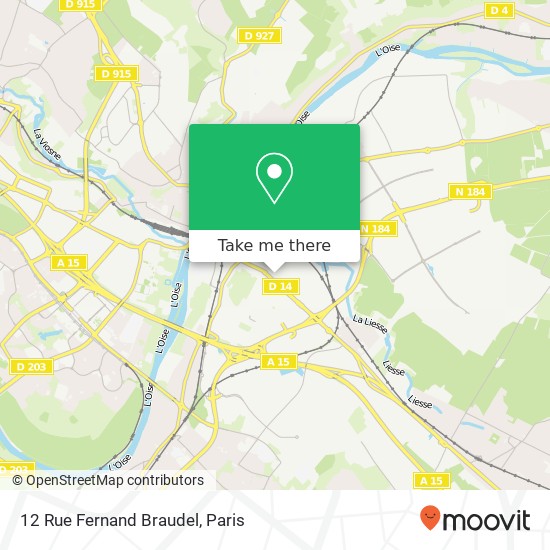 Mapa 12 Rue Fernand Braudel