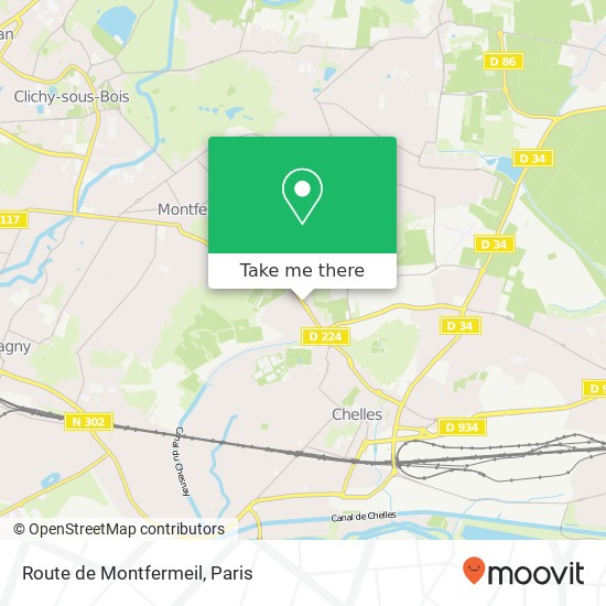 Route de Montfermeil map