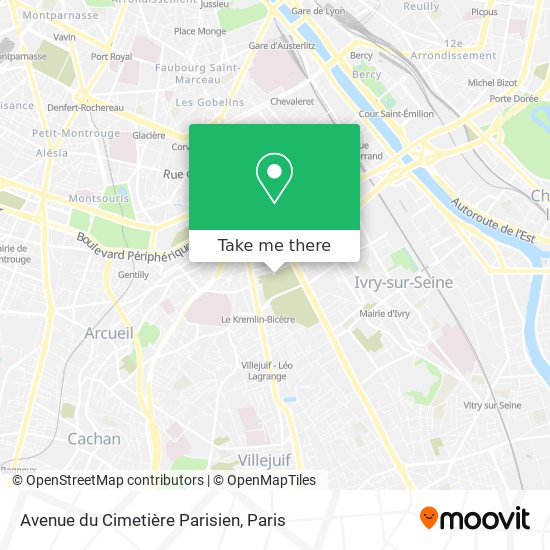 Avenue du Cimetière Parisien map