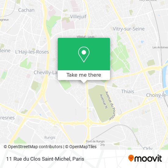 Mapa 11 Rue du Clos Saint-Michel