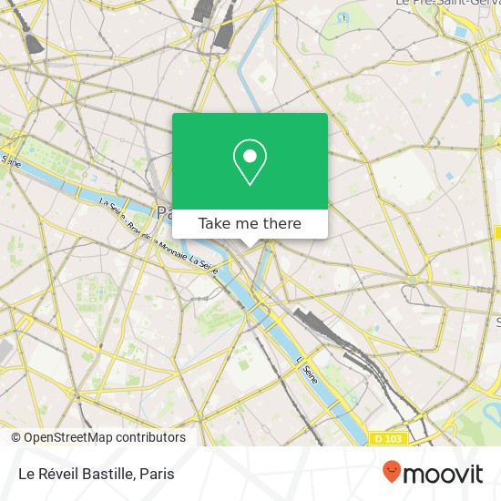 Le Réveil Bastille map