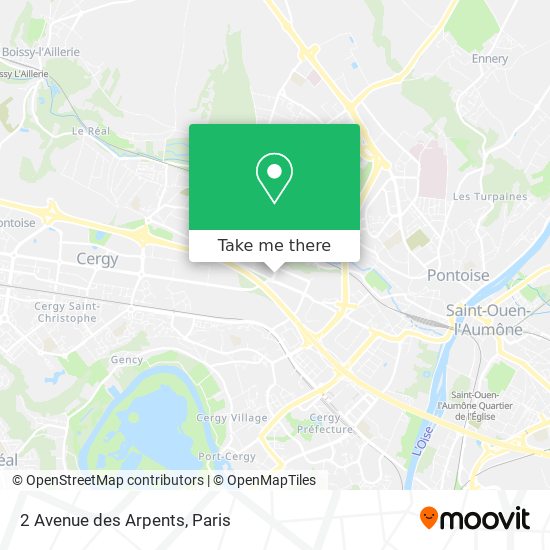 Mapa 2 Avenue des Arpents