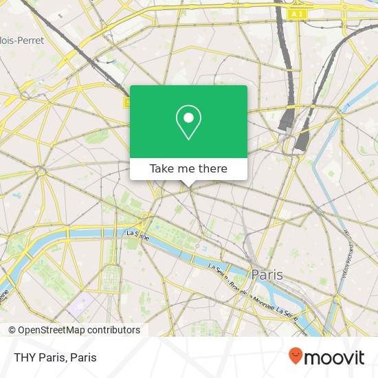 Mapa THY Paris