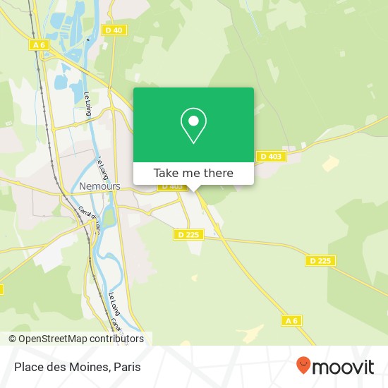 Place des Moines map