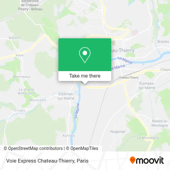 Voie Express Chateau-Thierry map