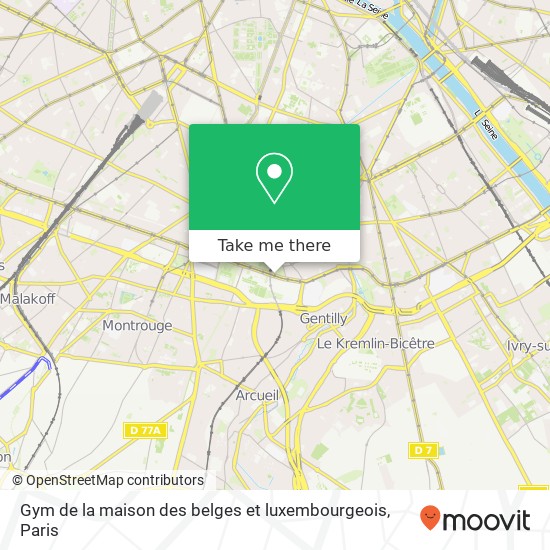 Mapa Gym de la maison des belges et luxembourgeois