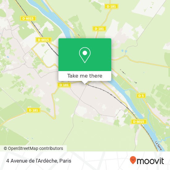 Mapa 4 Avenue de l'Ardèche
