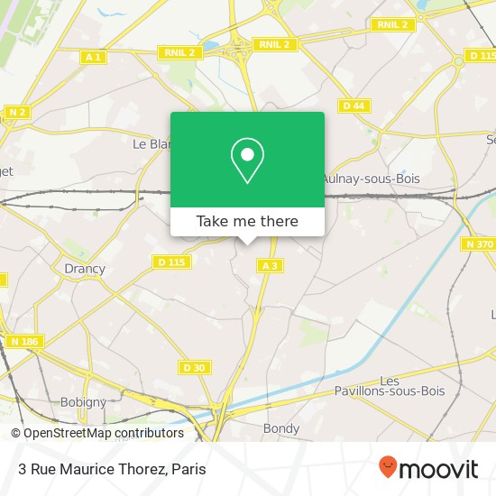 Mapa 3 Rue Maurice Thorez