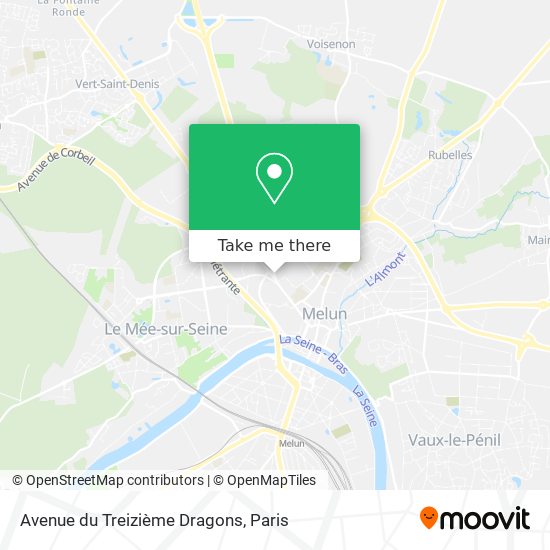 Mapa Avenue du Treizième Dragons