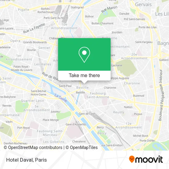 Hotel Daval map