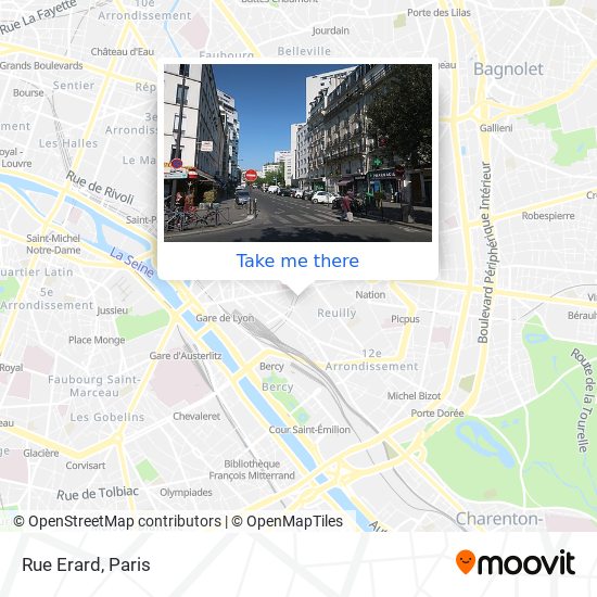 Rue Erard map