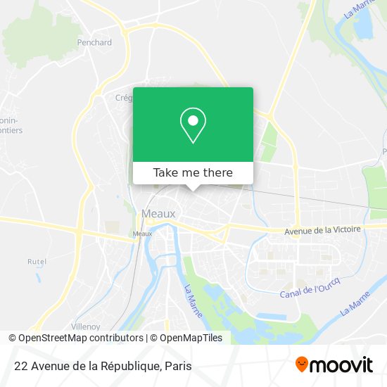 Mapa 22 Avenue de la République