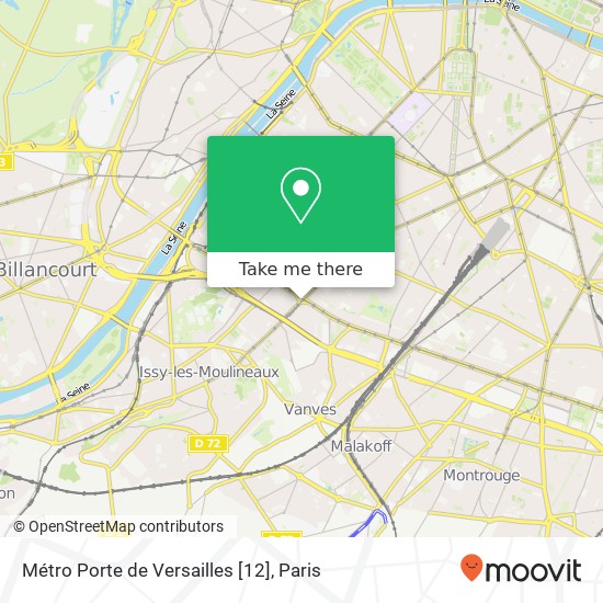 Métro Porte de Versailles [12] map