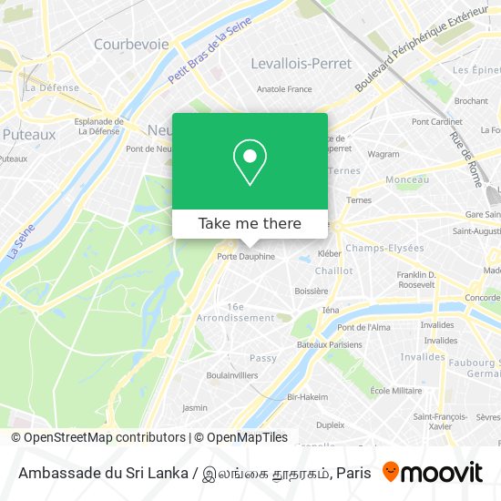 Ambassade du Sri Lanka / இலங்கை தூதரகம் map