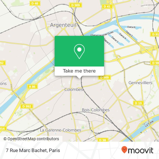 Mapa 7 Rue Marc Bachet