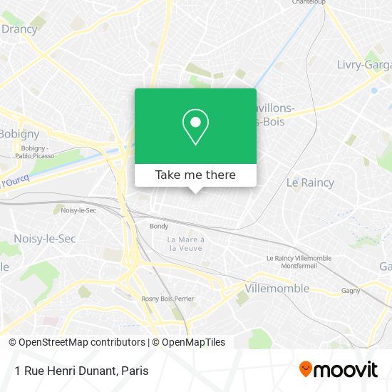 Mapa 1 Rue Henri Dunant
