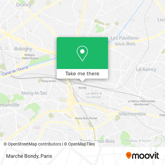 Marché Bondy map