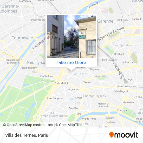 Villa des Ternes map