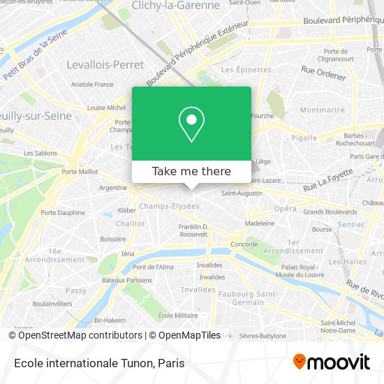Ecole internationale Tunon map