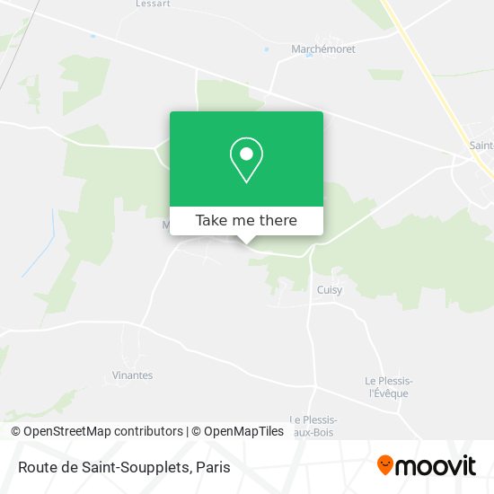Mapa Route de Saint-Soupplets