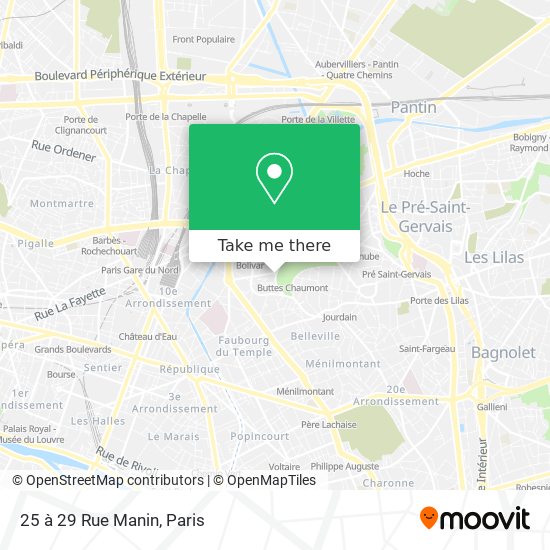 25 à 29 Rue Manin map