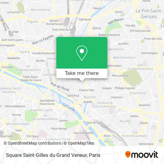 Mapa Square Saint-Gilles du Grand Veneur