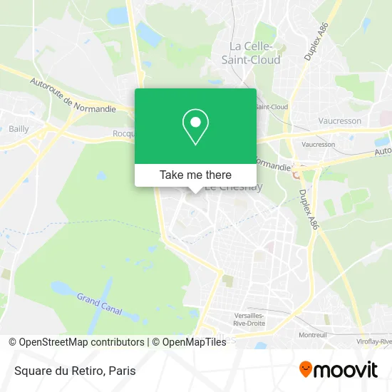 Square du Retiro map