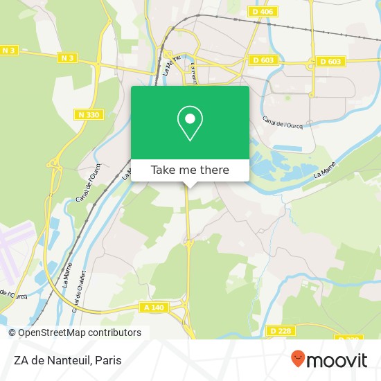 Mapa ZA de Nanteuil