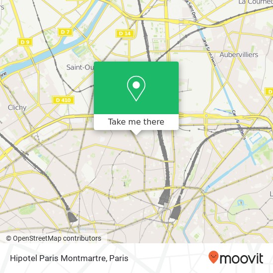 Mapa Hipotel Paris Montmartre