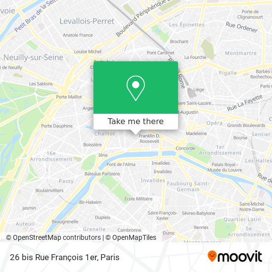 Mapa 26 bis Rue François 1er