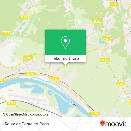 Mapa Route de Pontoise