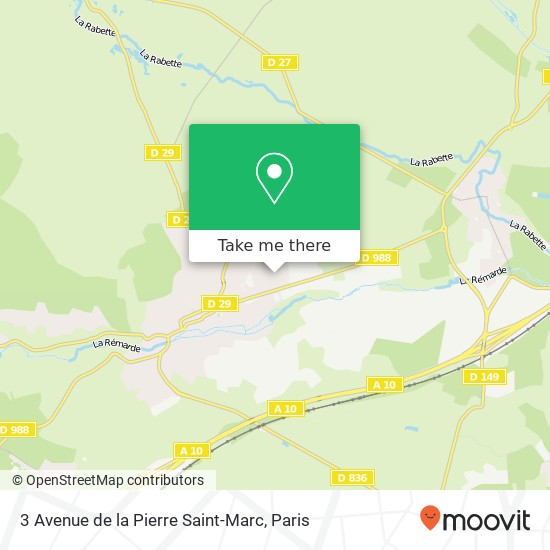 Mapa 3 Avenue de la Pierre Saint-Marc