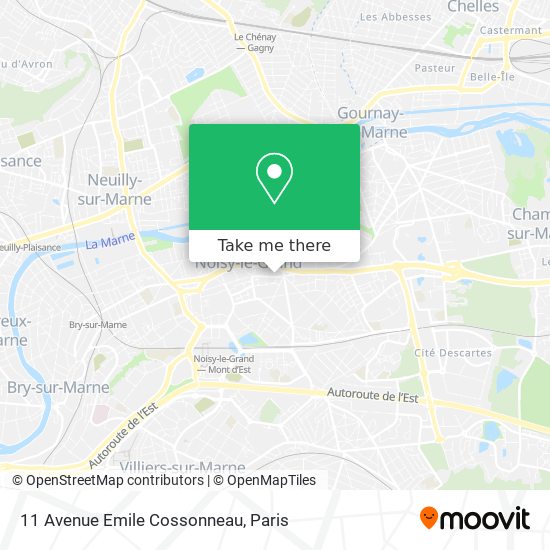 Mapa 11 Avenue Emile Cossonneau