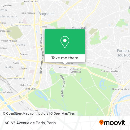 Mapa 60-62 Avenue de Paris