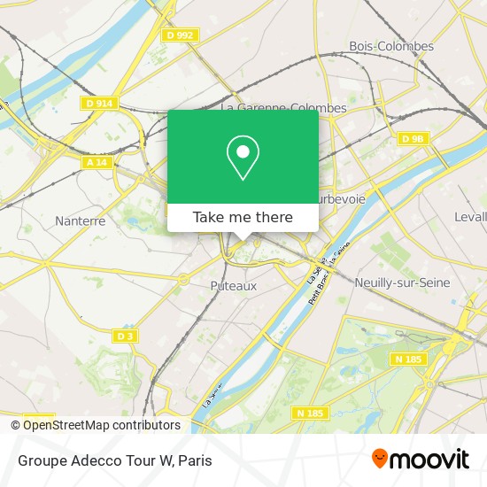 Groupe Adecco Tour W map