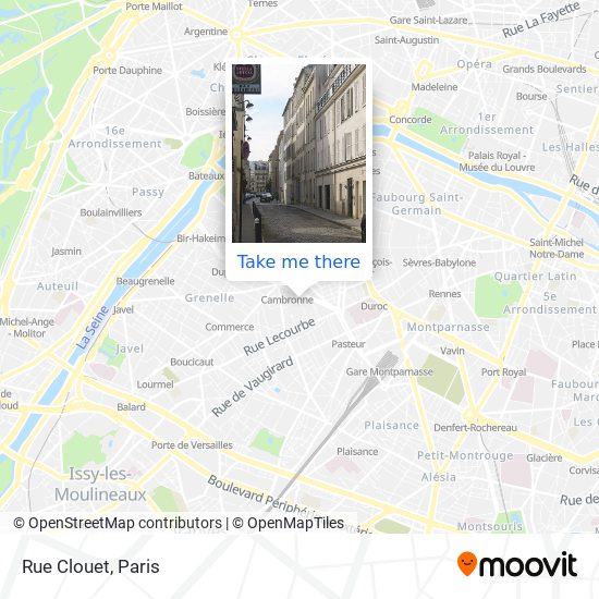 Mapa Rue Clouet