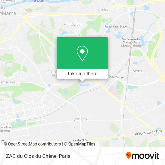 ZAC du Clos du Chêne map