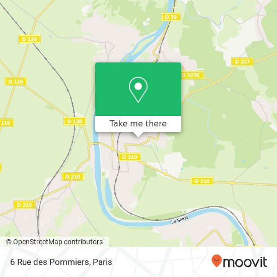 Mapa 6 Rue des Pommiers